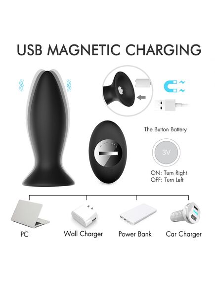 Набор анальных пробок с вибропулей ROAR RCT , изображение 4