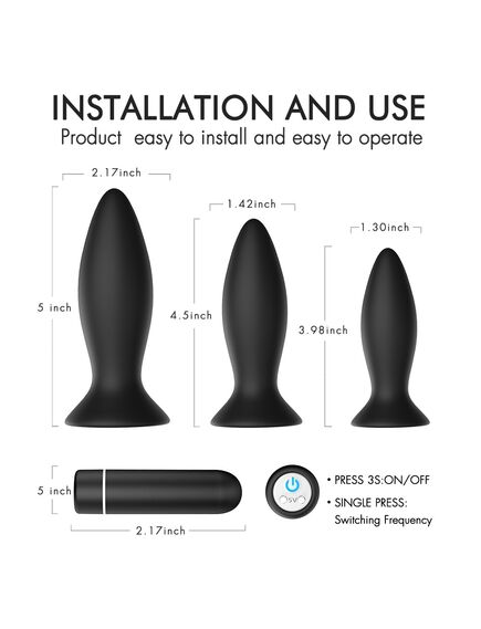 Набор анальных пробок с вибропулей ROAR RCT , изображение 5