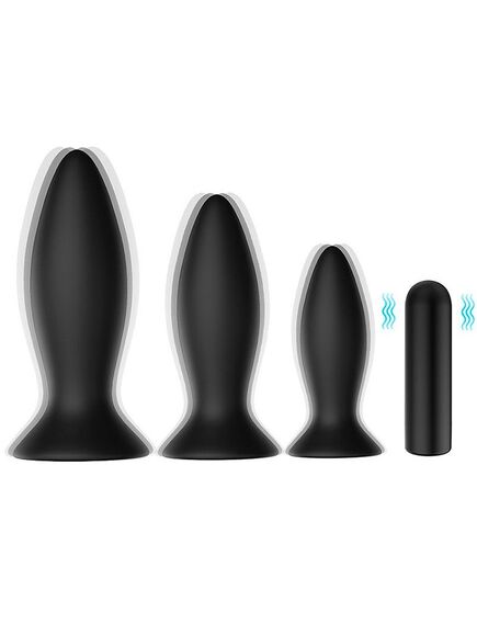 Набор анальных пробок с вибропулей ROAR RCT , изображение 6