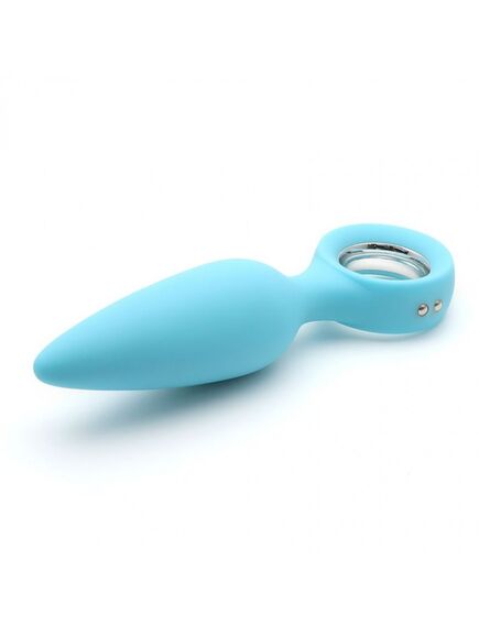 Анальная вибропробка KisToy Orville Blue, диаметр 30мм , изображение 4