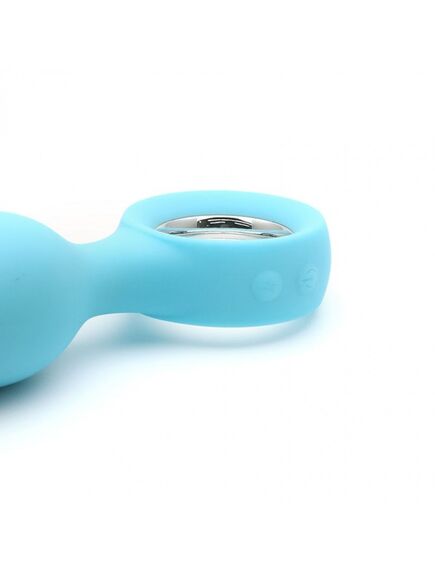 Анальная вибропробка KisToy Orville Blue, диаметр 30мм , изображение 5