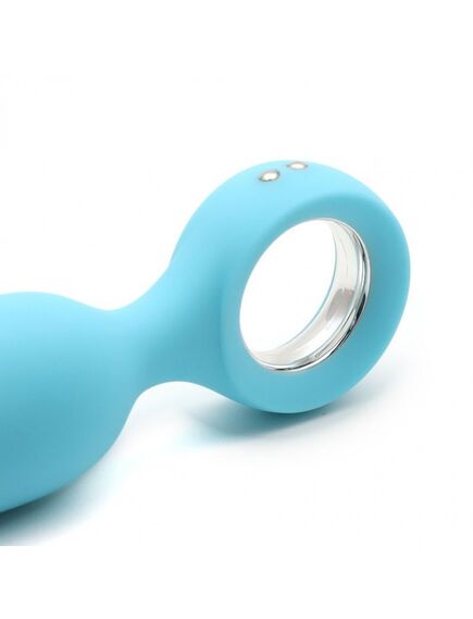 Анальная вибропробка KisToy Orville Blue, диаметр 30мм , изображение 6