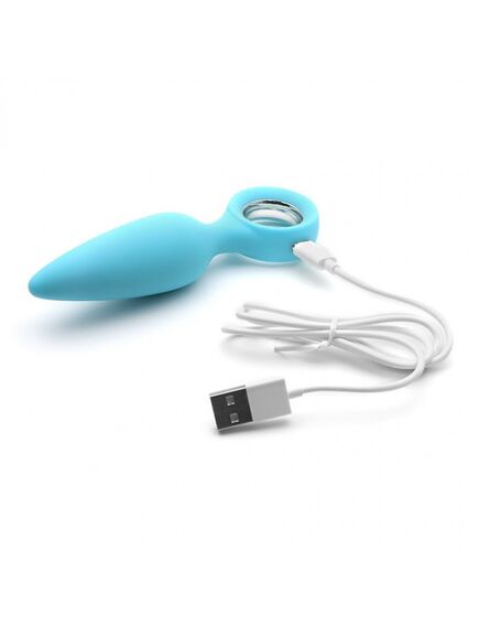 Анальная вибропробка KisToy Orville Blue, диаметр 30мм , изображение 7