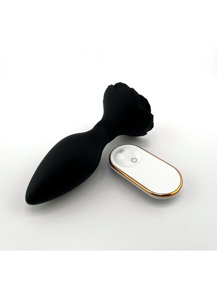 Анальная вибропробка с пультом Mornin Glory RCT Black 