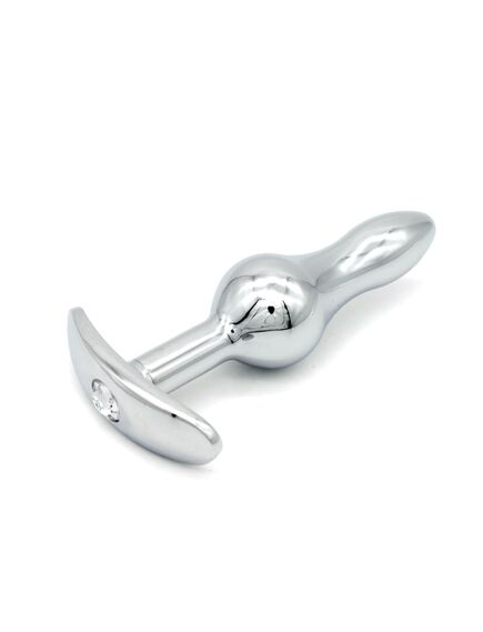 Анальная пробка для ношения с белым кристаллом, M 