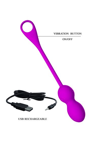 Вагинальные шарики с вибрацией Elvira c управлением через телефон , изображение 4