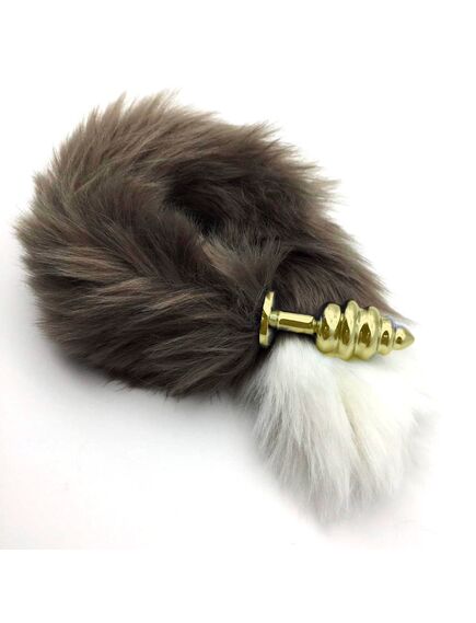 Серый хвост 40см с золотой рельефной пробкой 2,7см , изображение 2