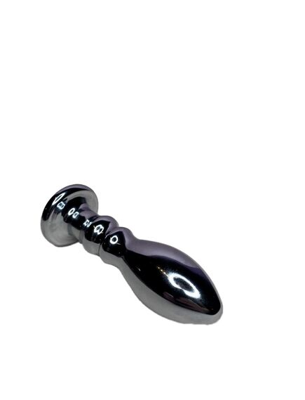 Металлическая перезаряжаемая анальная пробка 10 режимов вибрации , изображение 2