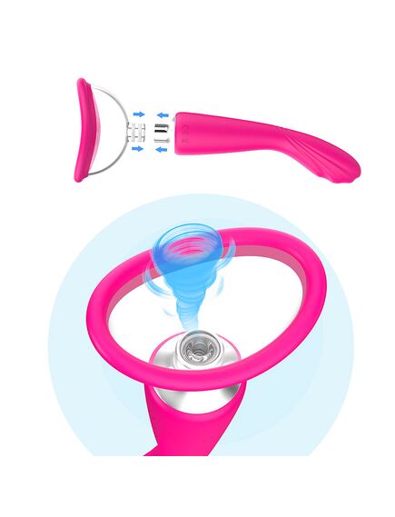 ВИБРОМАССАЖЁР L 220 мм D 43 мм, D колбы 85x59 мм, 7 режимов вибрации, 3 режима , изображение 2