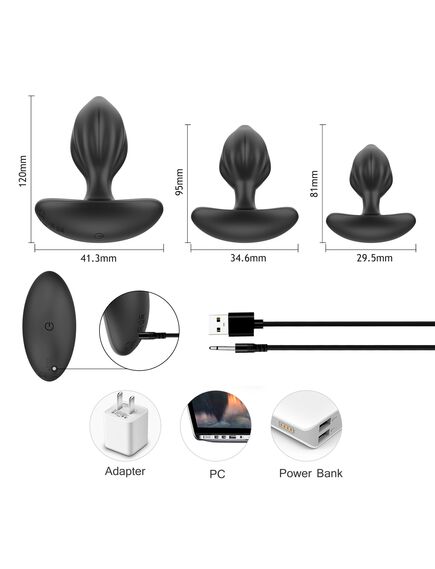 Набор анальных пробок "Mark" c пультом Д/У , изображение 6