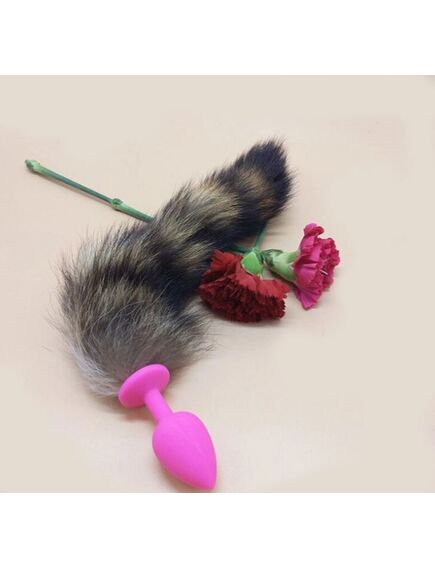 Натуральный хвостик енота, 35см, L , изображение 2