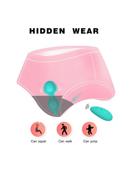 Зеленые вагинальные виброшарики Elsa с пультом , изображение 5