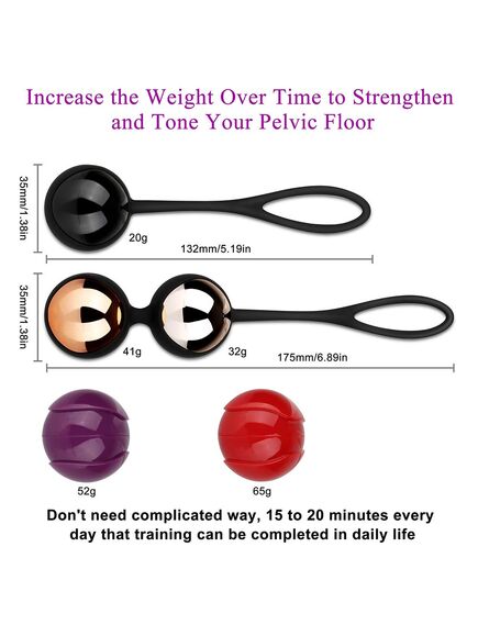 Вагинальные шарики со сменным весом, функцией вибрации и пультом д\у , изображение 2