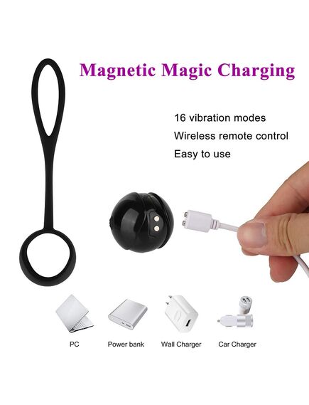 Вагинальные шарики со сменным весом, функцией вибрации и пультом д\у , изображение 4