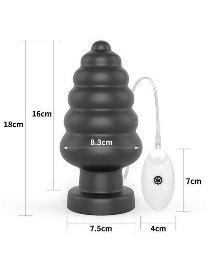 Анальная пробка с вибрацией 7" King Sized Vibrating Anal Cracker , изображение 3