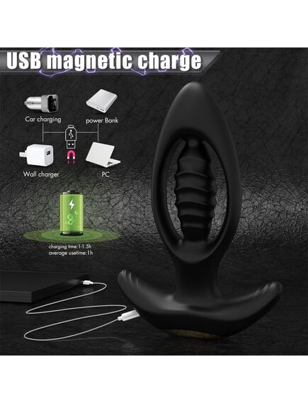 Анальная вибровтулка "Pile Driver-RCT" с пультом , изображение 6