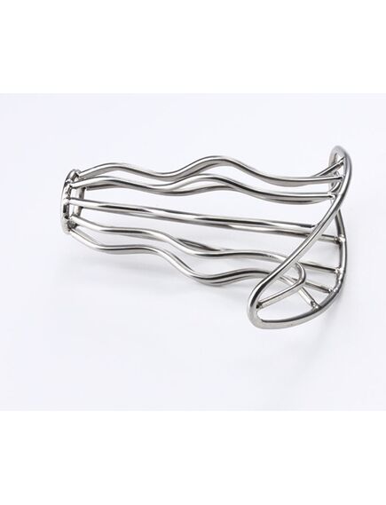 Металлическая анальная пробка рельефная M , изображение 4