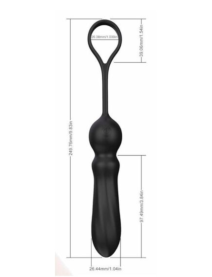 Анальный вибростимулятор "Adele Black" , изображение 4