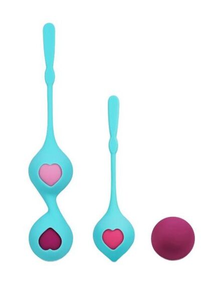 Набор из 4 вагинальных разновесных шариков Grace 