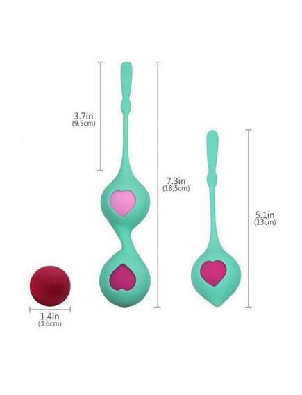 Набор из 4 вагинальных разновесных шариков Grace , изображение 2