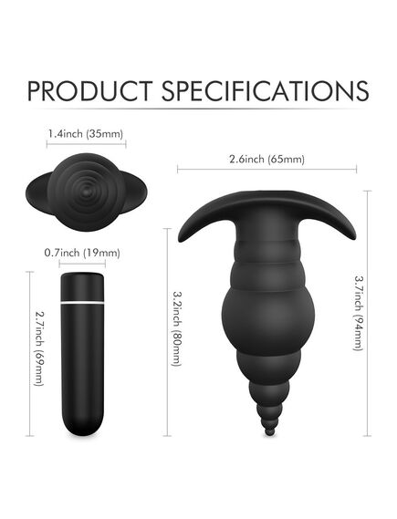 Анальный вибростимулятор Cupid-RCT, с пультом , изображение 3