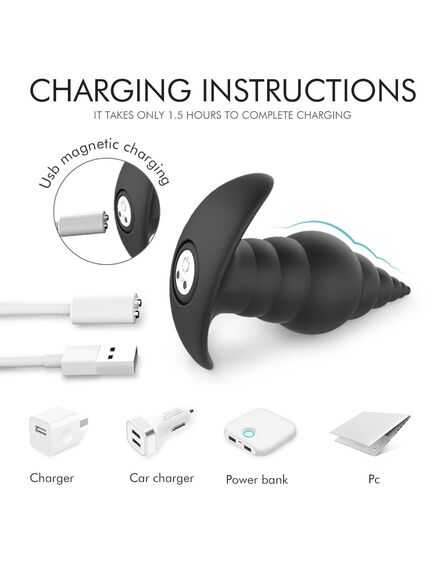 Анальный вибростимулятор Cupid-RCT, с пультом , изображение 4