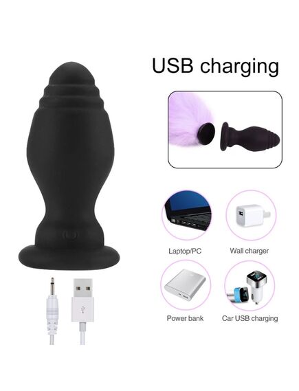 Серый хвост 40 см с вибрацией и пультом Д/У , изображение 4