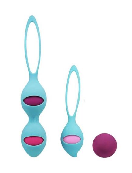 Набор из 4 вагинальных разновесных шариков Stella 