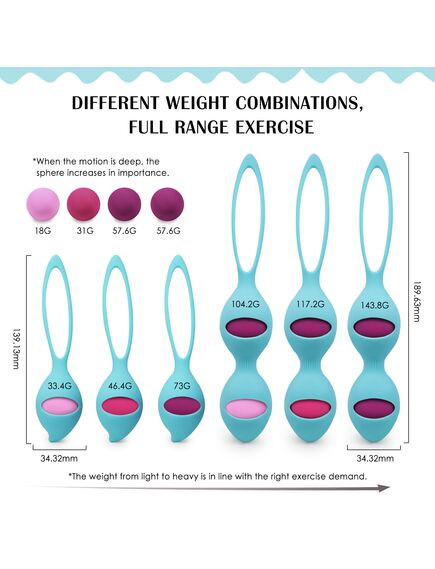 Набор из 4 вагинальных разновесных шариков Stella , изображение 3