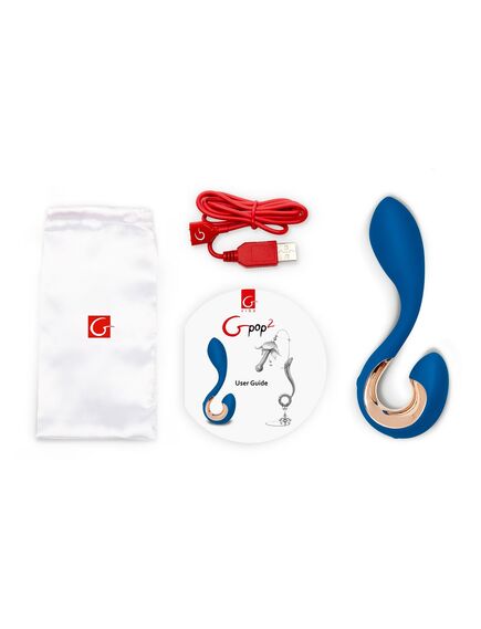 Универсальный вибратор Gpop2, Indigo Blue , изображение 3