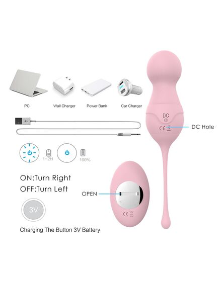 Вагинальные виброшарики с пультом Д/У "Vava" , изображение 4