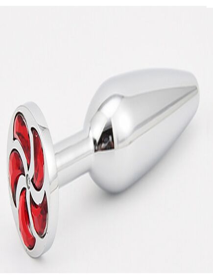 Анальная пробка красная вытянутая 10.8 см 