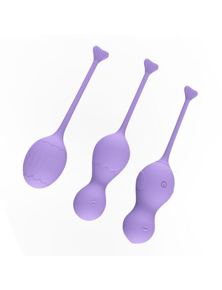 Сиреневый набор вагинальных шариков Heidi на пульте Д/У , изображение 3