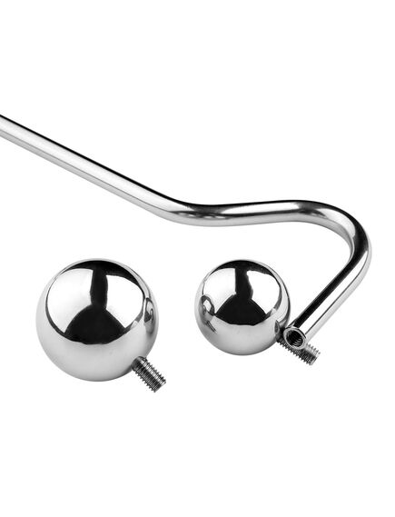 Анальный крюк из металла с двумя шарами , изображение 2