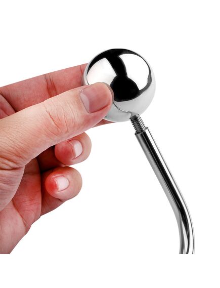 Анальный крюк из металла с двумя шарами , изображение 4