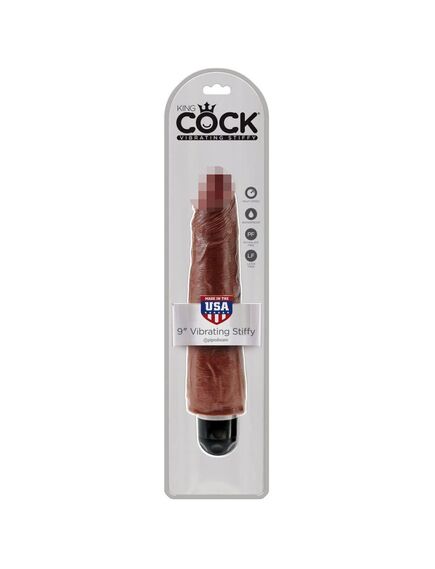 Вибратор PipeDream King Cock 9''Vibrating Stiffy коричневый , изображение 2