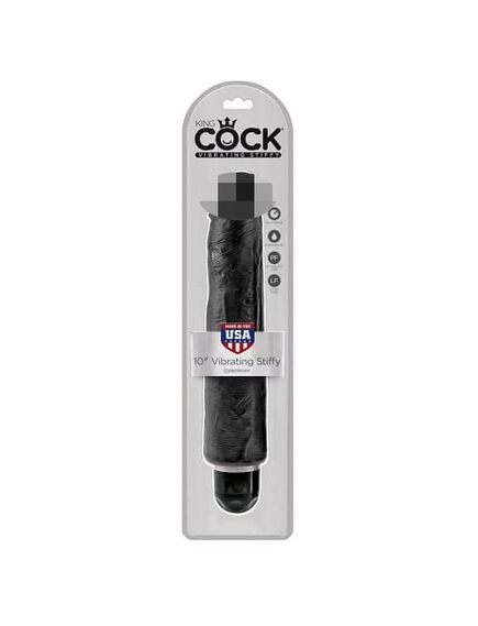 Вибратор PipeDream King Cock 8''Vibrating Stiffy черный , изображение 2