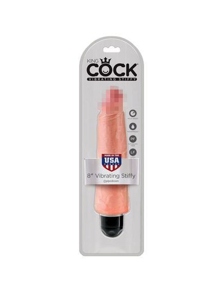 Вибратор PipeDream King Cock 8''Vibrating Stiffy телесный , изображение 2