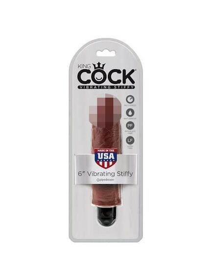 Вибратор PipeDream King Cock 6''Vibrating Stiffy черный , изображение 4