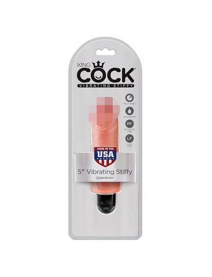 Вибратор PipeDream King Cock 5''Vibrating Stiffy телесный , изображение 4
