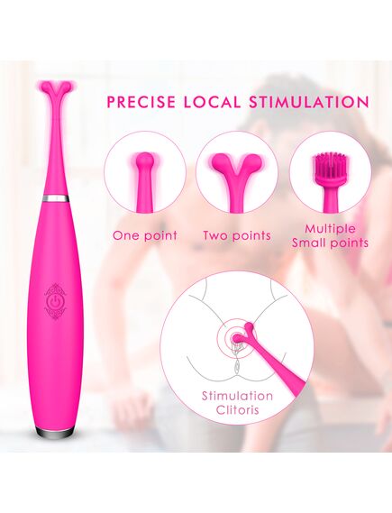 Ультратонкий вибростимулятор "sparkle" с набором насадок , изображение 3