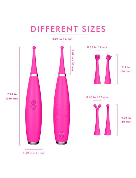 Ультратонкий вибростимулятор "sparkle" с набором насадок , изображение 4