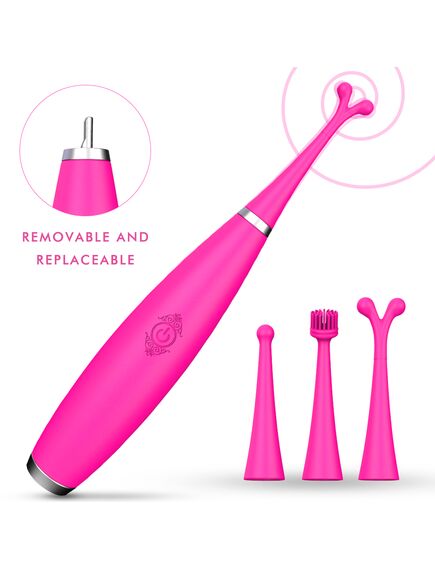 Ультратонкий вибростимулятор "sparkle" с набором насадок , изображение 9