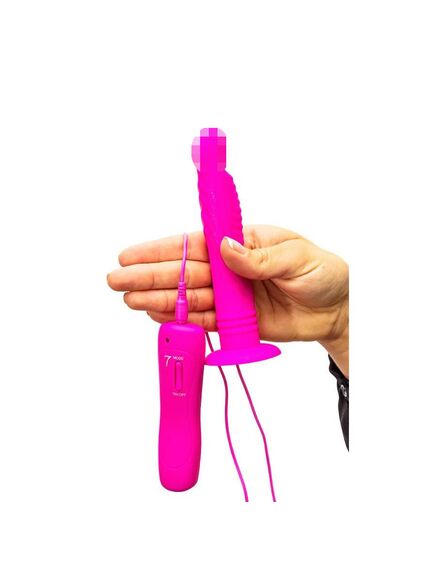 Вибромассажёр на присоске Ripple розовый , изображение 4