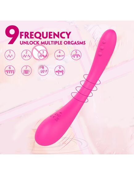 Универсальный гнущийся парный вибратор с пультом д\у "Clare" , изображение 5