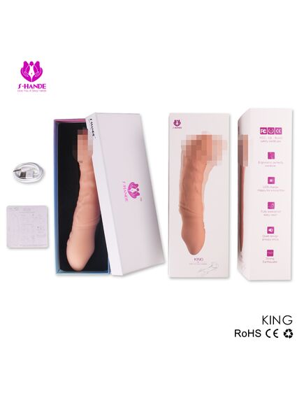 Вибромассажёр с ротацией King телесный , изображение 2