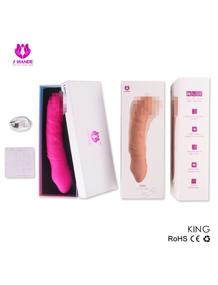 Вибромассажёр с ротацией King розовый , изображение 2