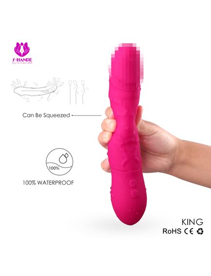 Вибромассажёр с ротацией King розовый , изображение 3