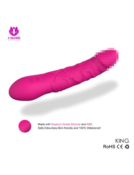 Вибромассажёр с ротацией King розовый , изображение 4