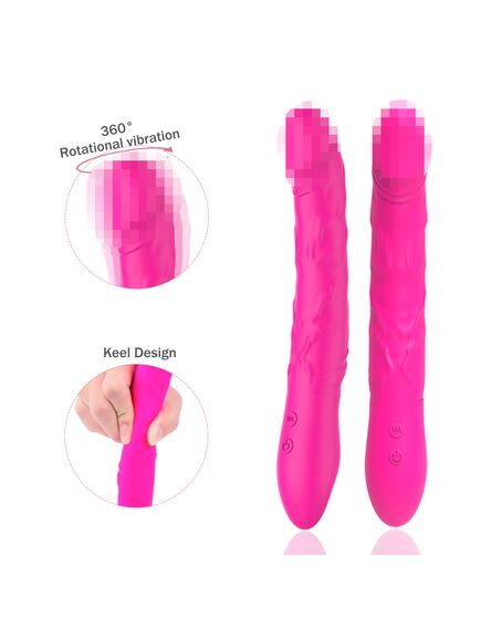 Вибромассажер с эффектом ротации "King-2" розовый 